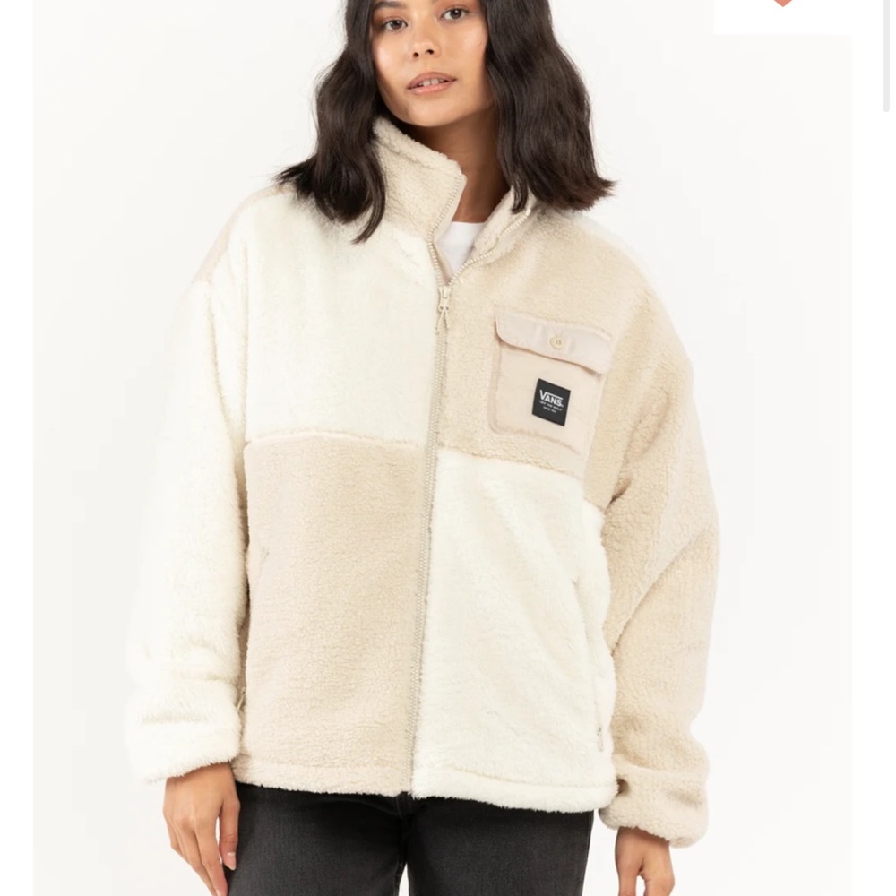 Vans Avondale Women's Cream and Tan Sherpa Jacket